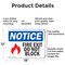 Signmission Fire Exit Do Not Block OSHA Notice Sign, Aluminum, 18in W x 12in L, 2PK OS-2PACK-NS-A-1218-L-12586 - alternate 7